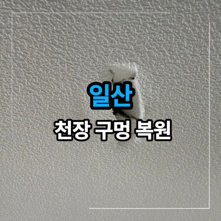 일산 천장 벽 복원 수리 석고보드 교체 없이 벽지 복구